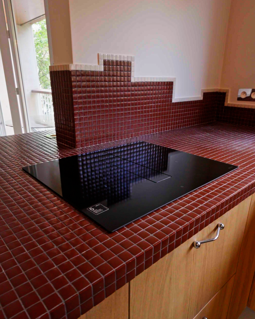 Détail plan de travail mosaïque