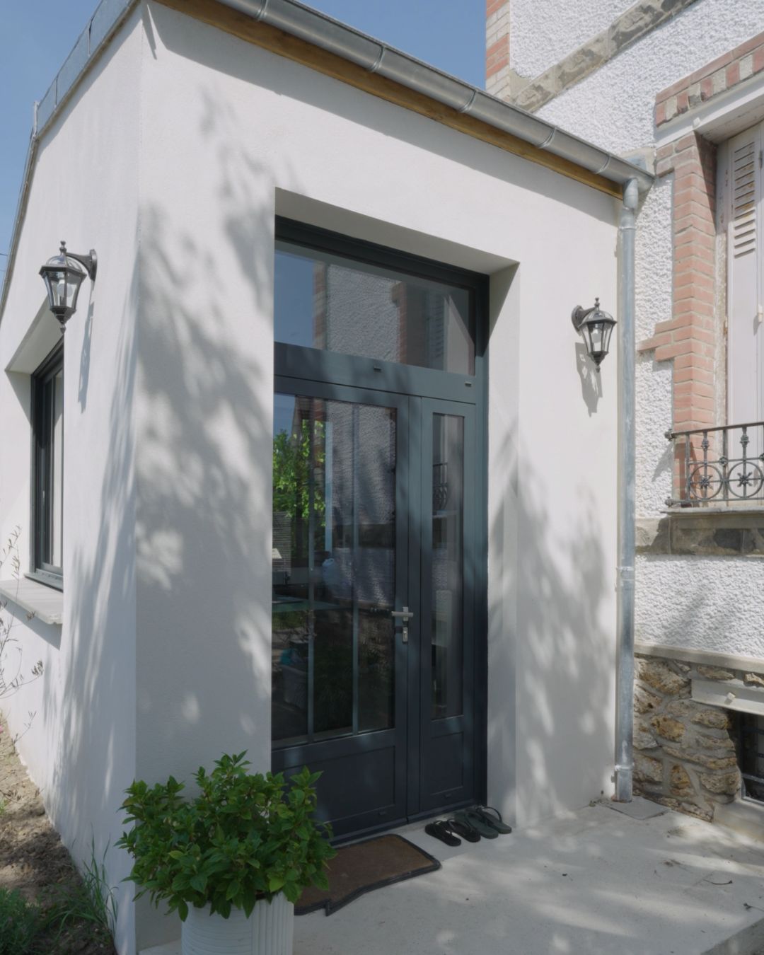 Entrée extension avec sas vitré